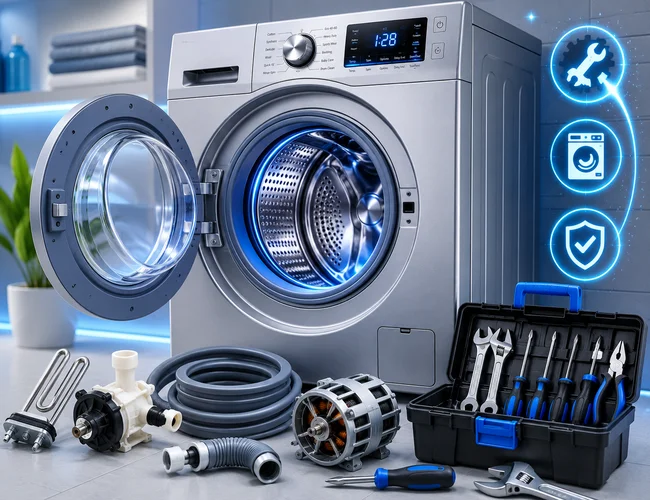 washing machine drum motor repair.